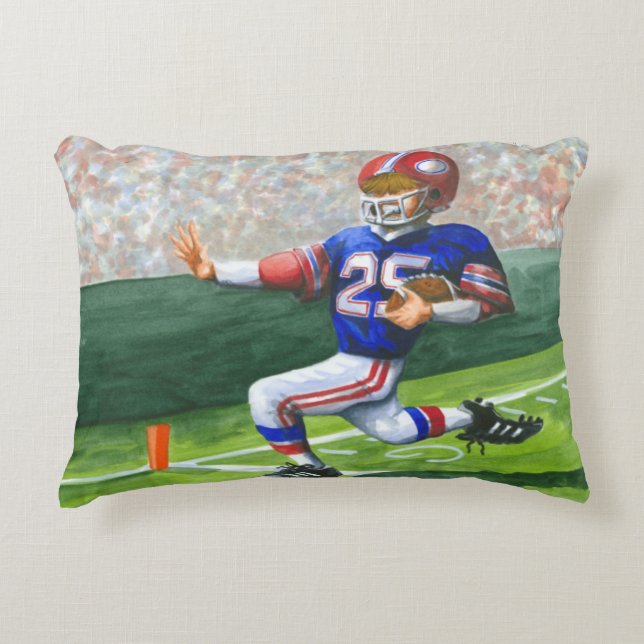 Crossing the Goal Line for a Touchdown Decorative Cushion (Front)