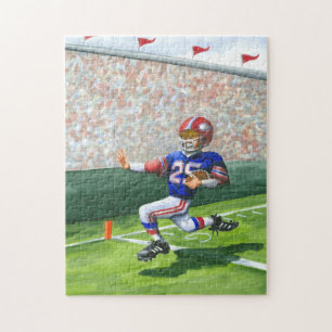 Crossing the Goal Line for a Touchdown Jigsaw Puzzle