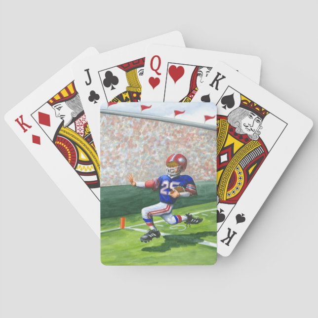 Crossing the Goal Line for a Touchdown Playing Cards (Back)