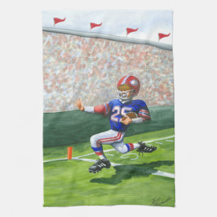 Crossing the Goal Line for a Touchdown Tea Towel