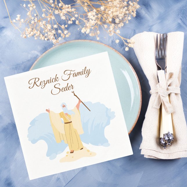 Crossing the Red Sea Jewish Passover Seder  Napkin (Creator Uploaded)