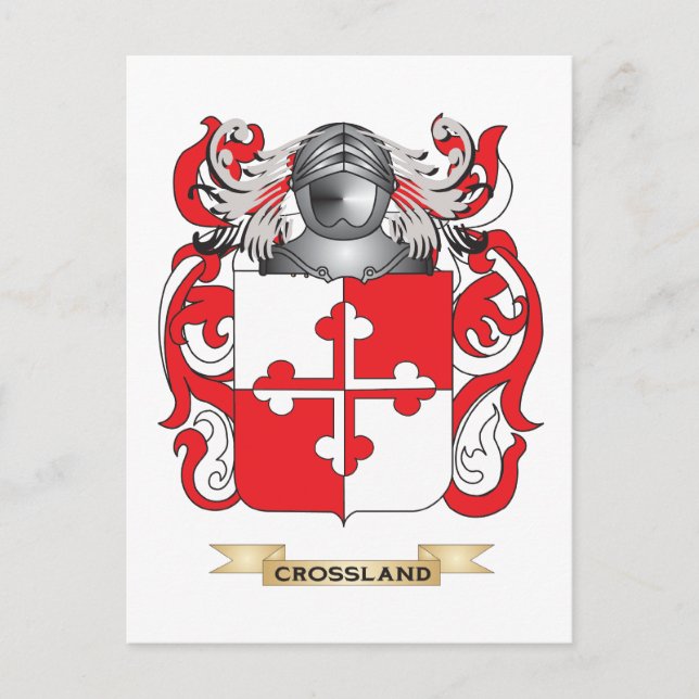 Crossland Coat of Arms Postcard (Front)