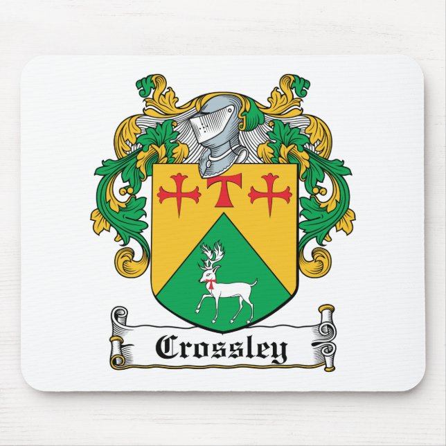 Crossley Family Crest Mouse Mat (Front)