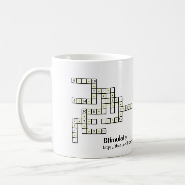Crossmath Puzzle 1 Coffee Mug (Left)