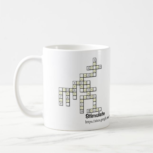 Crossmath Puzzle 2 Coffee Mug (Left)