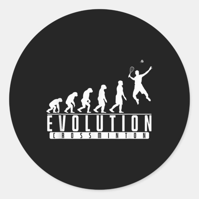 Crossminton Evolution  Classic Round Sticker (Front)