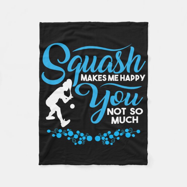 Crossminton Racquetball Speed Badminton Player Squ Fleece Blanket (Front)