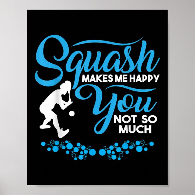 Crossminton Racquetball Speed Badminton Player Squ Poster (Front)