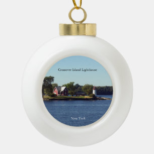Crossover Island Lighthouse Ceramic Ball Christmas Ornament