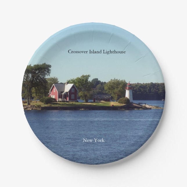 Crossover Island Lighthouse paper plate (Front)