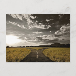 Crossroad bivio postcard