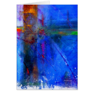 Crossroads - abstract digital painting card