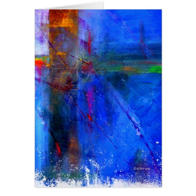 Crossroads - abstract digital painting card (Front)