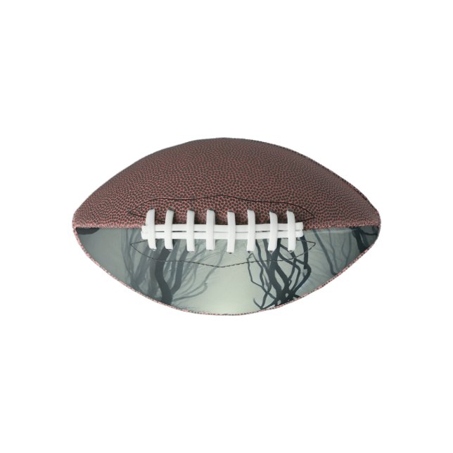 Crossroads in the Fog - Gloomy Forest Art Print American Football (Front)