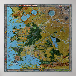Crossroads Region Gazetteer Map Poster
