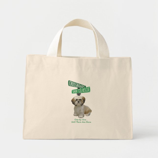 Crossroads Shih Tzu Rescue Mini Tote Bag (Front)