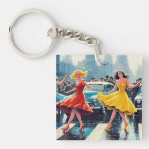 Crosswalk Dance Key Ring