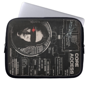 Crosswired - Techno-Brutalist Streetwear Design Laptop Sleeve