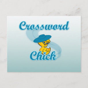 Crossword Chick #3 Postcard