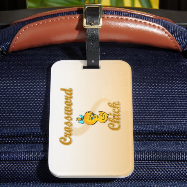 Crossword Chick Luggage Tag (Front Insitu 2)