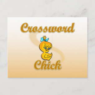 Crossword Chick Postcard