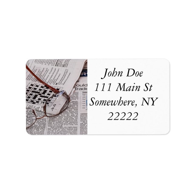 Crossword Genius Label (Front)