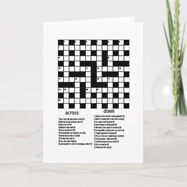 CROSSWORD GREETING CARD (Front)