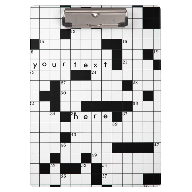 Crossword Grid Clipboard (Front)