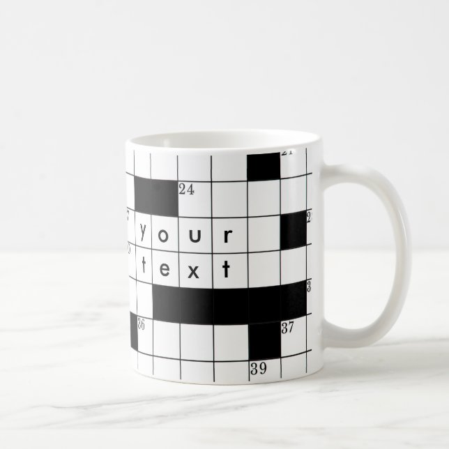 Crossword Grid Coffee Mug (Right)