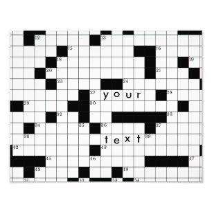 Crossword Grid Photo Print
