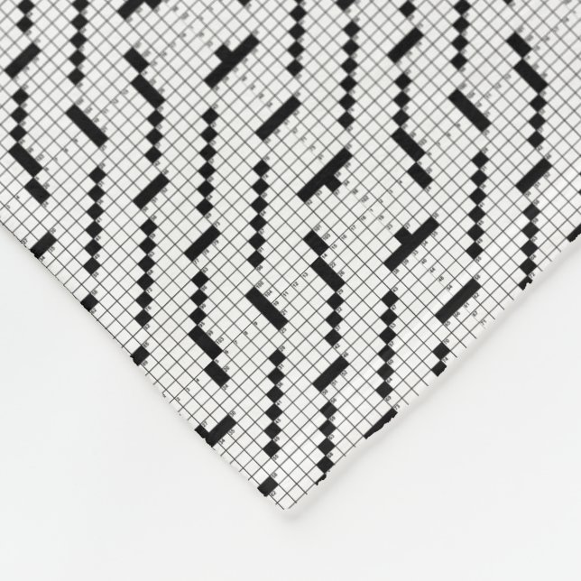 Crossword Lovers Fleece Blanket (Corner)