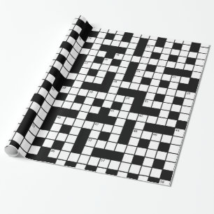 Crossword pattern wrapping paper