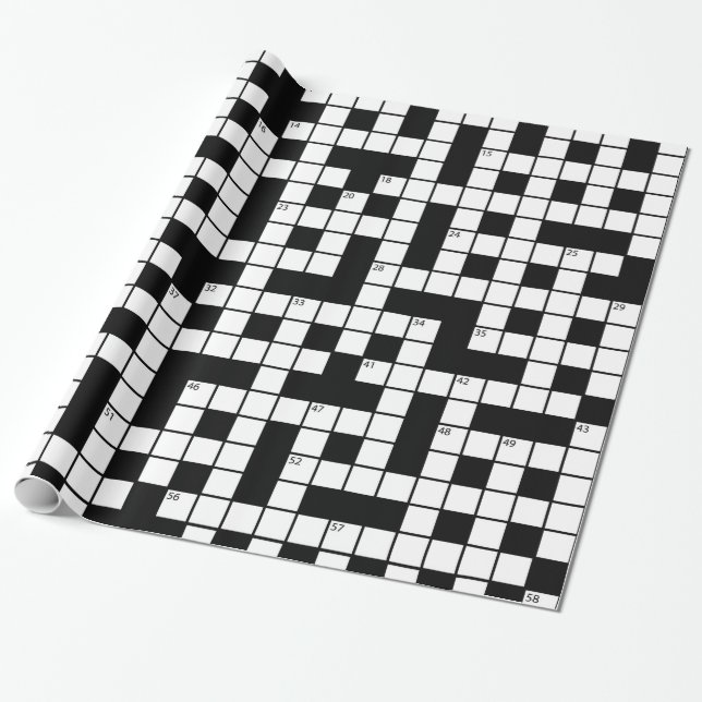 Crossword pattern wrapping paper (Unrolled)