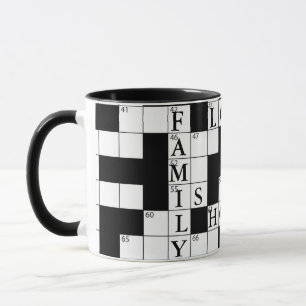Crossword Puzzle about Family Home Mug