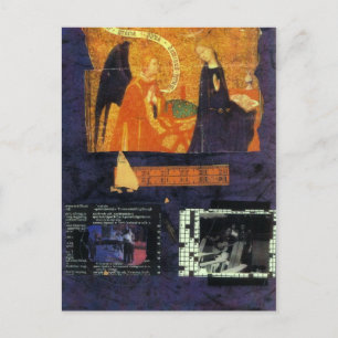 Crossword Puzzle and Angel Postcard