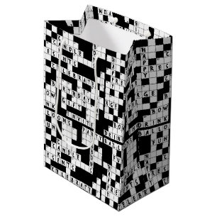 Crossword Puzzle Birthday Medium Gift Bag