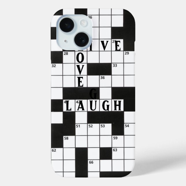 Crossword Puzzle Case-Mate iPhone Case (Back)
