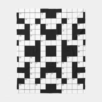 Crossword Puzzle Design Fleece Blanket