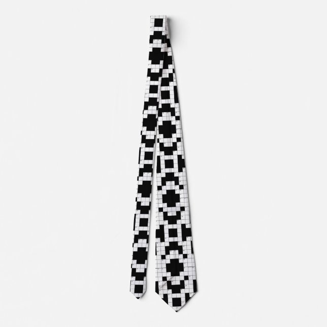 Crossword Puzzle Design Necktie (Back)