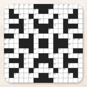 Crossword Puzzle Design Paper Coaster