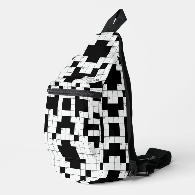Crossword Puzzle Design Sling Bag (Right Corner)