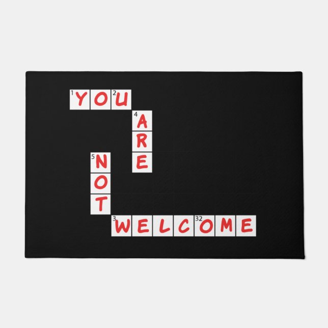 Crossword Puzzle Door Mat (Front)