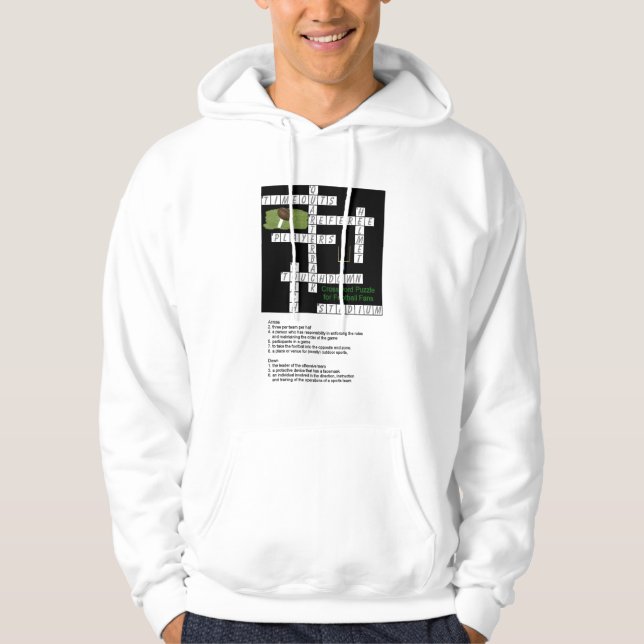 Crossword Puzzle for Football Fans Hoodie (Front)