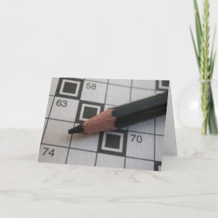 Crossword puzzle for men in their forties birthday card