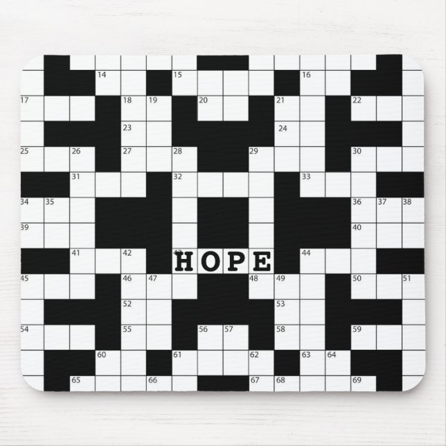 crossword puzzle game mouse mat (Front)