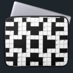 Crossword Puzzle Laptop Sleeve<br><div class="desc">Crossword puzzle in black and white</div>