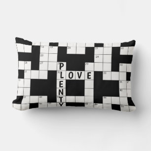Crossword Puzzle Love Lumbar Cushion