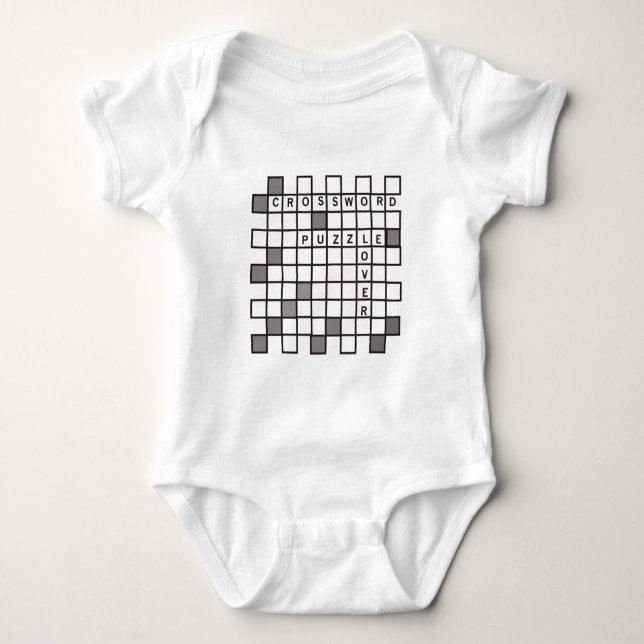 Crossword Puzzle Lover Baby Bodysuit (Front)