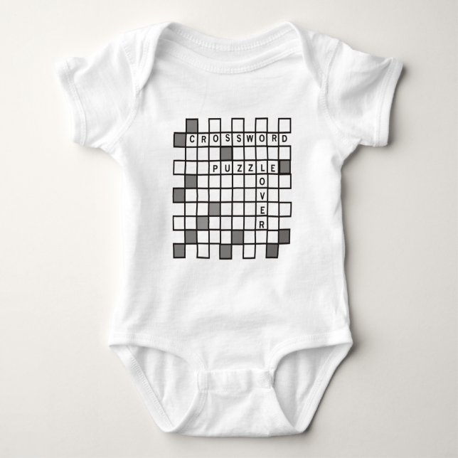 Crossword Puzzle Lover Baby Bodysuit (Front)