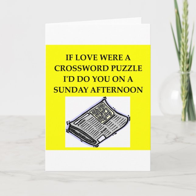 CROSSWORD puzzle lover Holiday Card (Front)